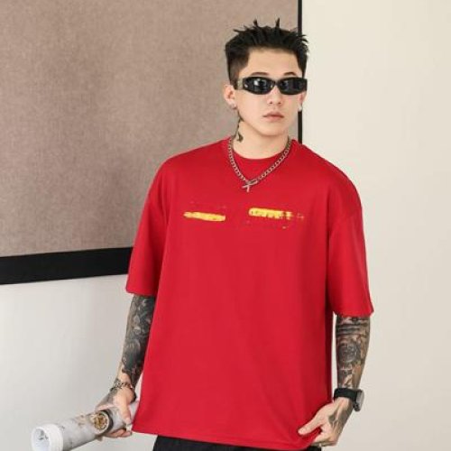 Футболка 2BRO (M-3XL) ADM82608 red (лето) 2BRO ADM82608 red