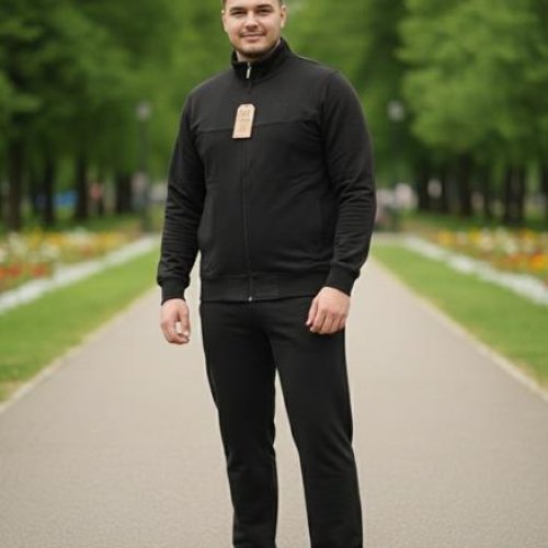 Костюм спорт Moranny (2XL-6XL) 8018 black (деми) Moranny 8018 black