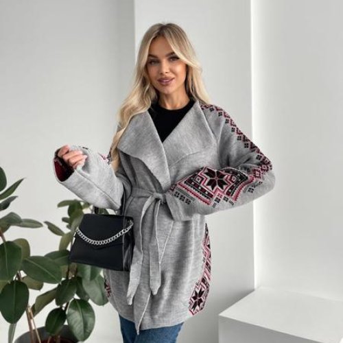 Кардиган LiZa Brend (44-50) 1104 grey (деми) LiZa Brend 1104 grey