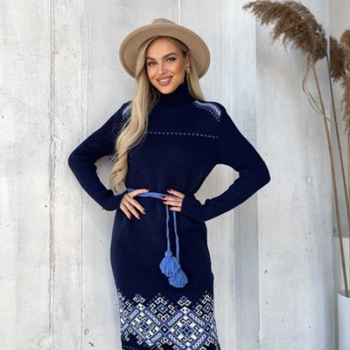 Платье LiZa Brend (42-48) 1106 navy (зима) LiZa Brend 1106 navy