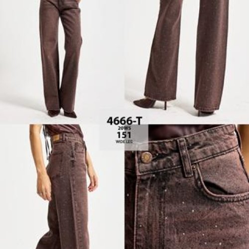 Джинсы Jeans Style (34-42) 4666-151 brown (деми) Jeans Style 4666-151 brown
