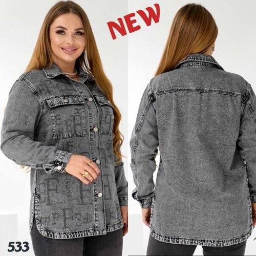 Рубашка Beki (XL-6XL) 533 grey (деми) Beki 533 grey