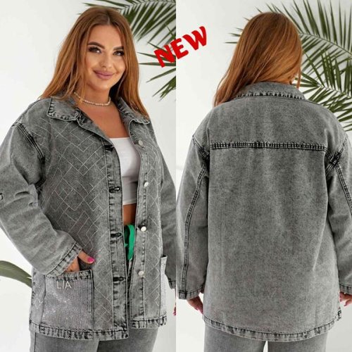 Рубашка Beki (XL-6XL) 348 grey (деми) Beki 348 grey