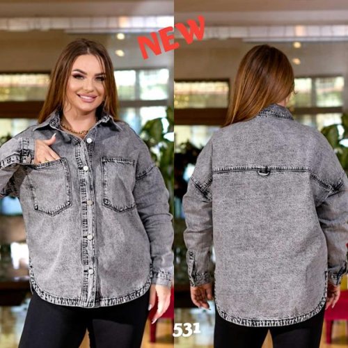 Рубашка Beki (2XL-5XL) 531 grey (деми) Beki 531 grey