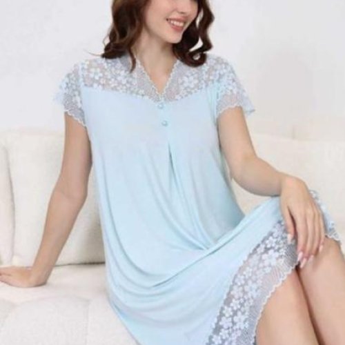 Ночнушка Romeo life (54-62) 70390 l.blue (лето) Romeo life 70390 l.blue