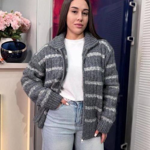 Кардиган Romeo life (50-58) 8058 d.grey (зима) Romeo life 8058 d.grey