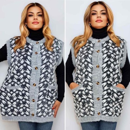 Жилетка Romeo life (54-58) RL1060 grey (деми) Romeo life RL1060 grey