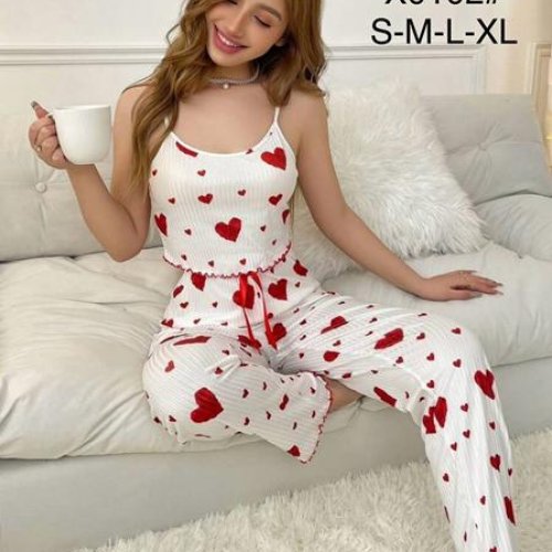 Пижама Brilliant (42-48) X0102 white-red (лето) Brilliant X0102 white-red