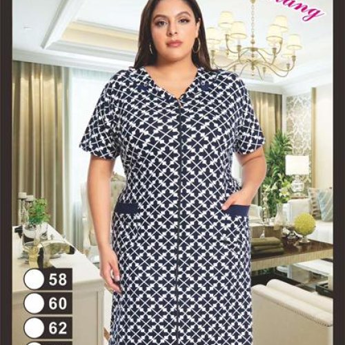 Халат Brilliant (58-66) 2301 navy-white (лето) Brilliant 2301 navy-white