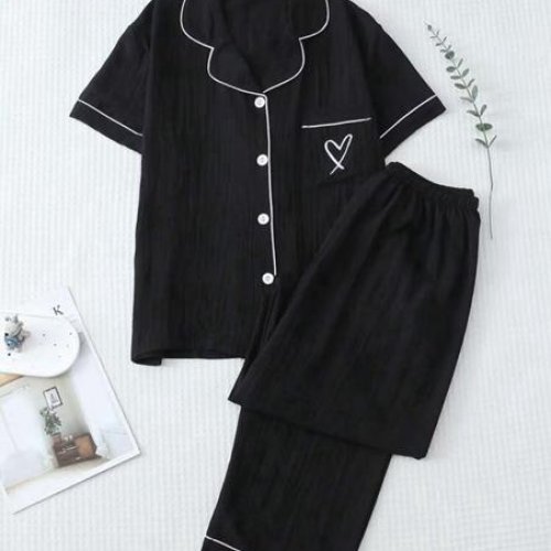Ночнушка Brilliant (M-3XL) 70506 black (лето) Brilliant 70506 black