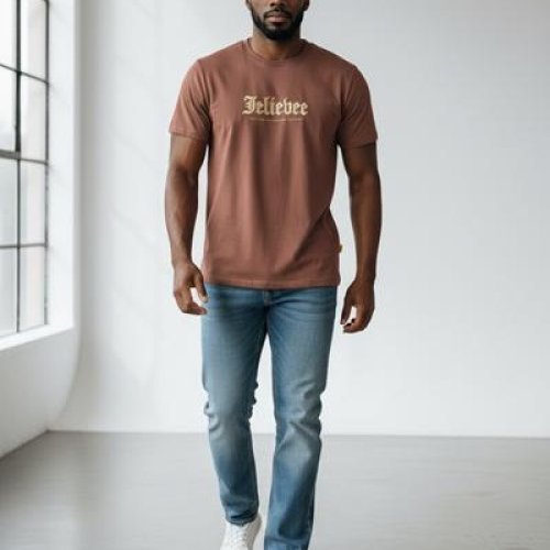 Футболка 2BRO (M-3XL) 26084 brown (лето) 2BRO 26084 brown