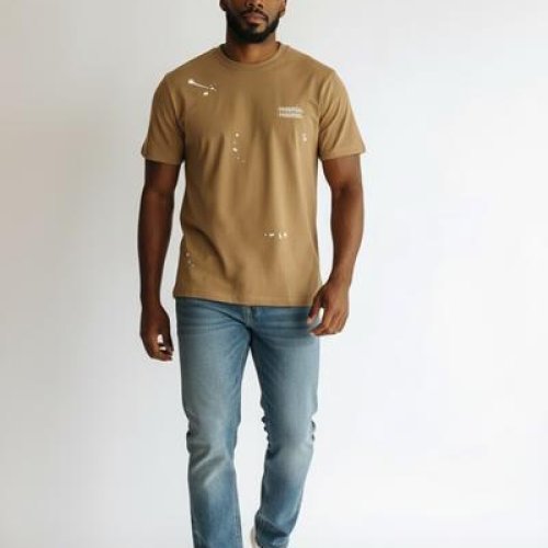 Футболка 2BRO (M-3XL) 5522 beige (лето) 2BRO 5522 beige