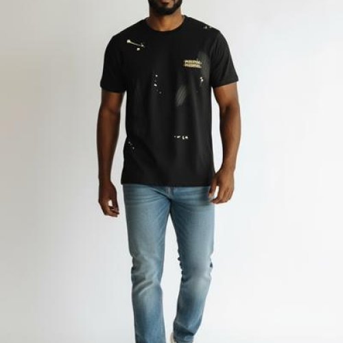 Футболка 2BRO (M-3XL) 5522 black (лето) 2BRO 5522 black