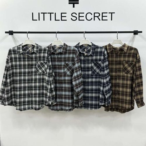 Рубашка Style Nadezhda (one size) 4152 brown-grey (деми) Style Nadezhda 4152 brown-grey