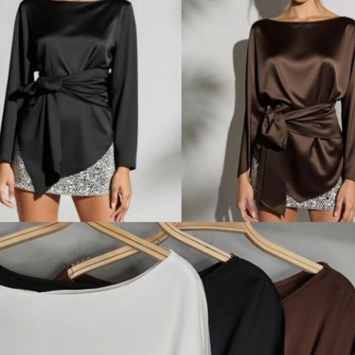 Блузка Style Nadezhda (one size) 1642 brown (деми) Style Nadezhda 1642 brown