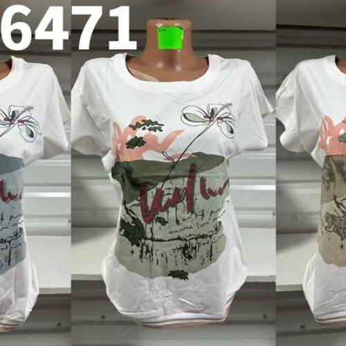 Футболка Style Nadezhda (42-52) 6417 white-green (лето) Style Nadezhda 6417 white-green