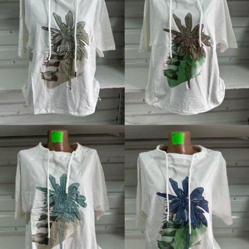 Футболка Style Nadezhda (42-52) 6468 white-mint (лето) Style Nadezhda 6468 white-mint