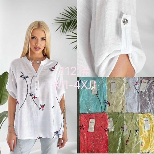 Блузка Style Nadezhda (XL-4XL) J1121 l.blue (лето) Style Nadezhda J1121 l.blue