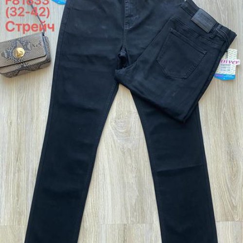 Джинсы Jeans Club (32-42) F81833 black (деми) Jeans Club F81833 black