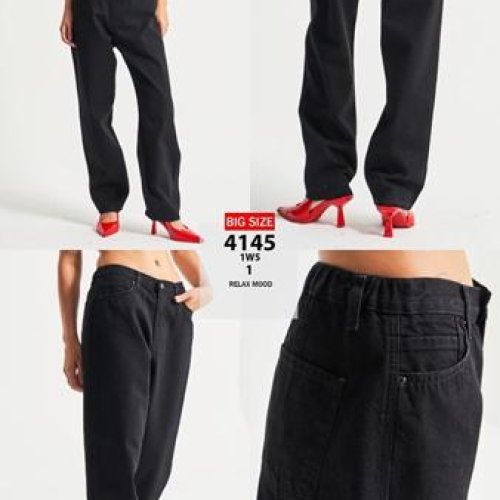 Джинсы Maxim Jeans (38-48) 4145 black (деми) Maxim Jeans 4145 black