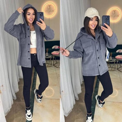 Рубашка Arina (42-48) 1556 grey (зима) Arina 1556 grey