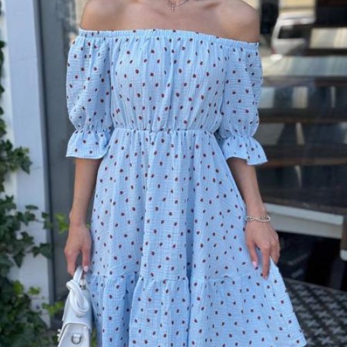 Платье Arina (42-48) 2467 l.blue (лето) Arina 2467 l.blue