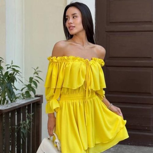 Платье Arina (42-48) 3114 yellow (лето) Arina 3114 yellow