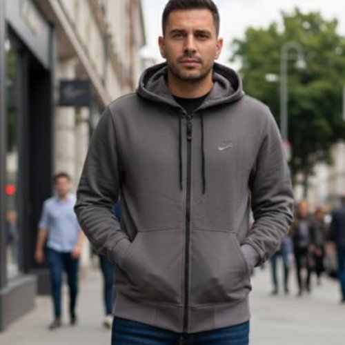 Кофта спорт Delviago (46-54) DL618 grey (деми) Delviago DL618 grey