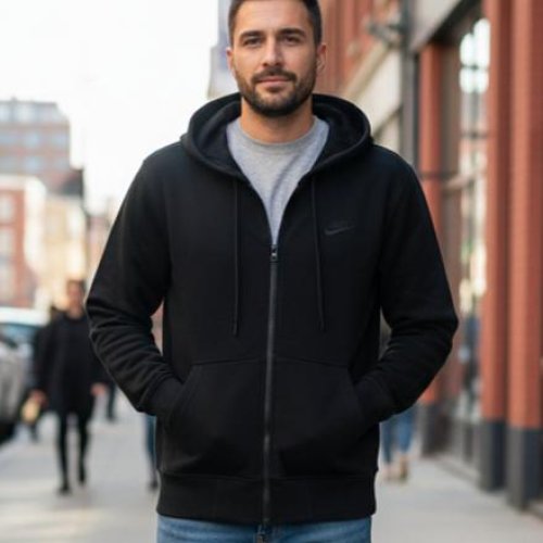 Кофта спорт Delviago (46-54) DL619 black (деми) Delviago DL619 black