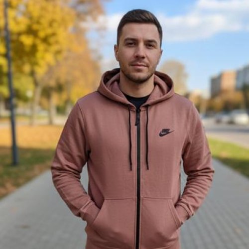 Кофта спорт Delviago (46-54) DL620 d.beige (деми) Delviago DL620 d.beige