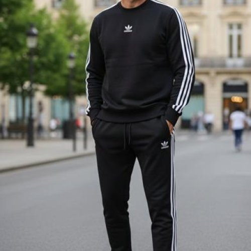 Костюм спорт Delviago (46-54) DL658 black (деми) Delviago DL658 black