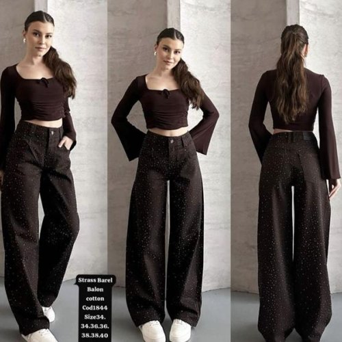 Джинсы Jeans Club (34-40) 1844 black (деми) Jeans Club 1844 black