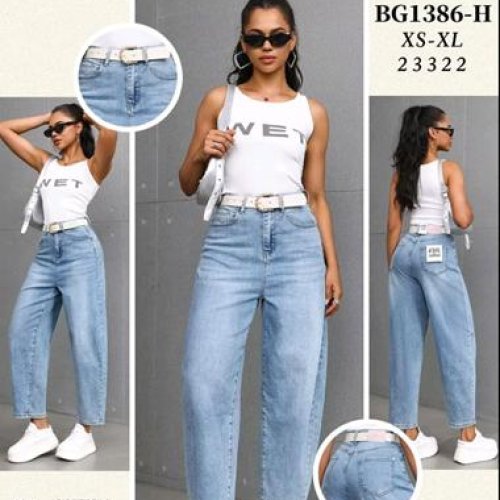 Джинсы Jeans Club (XS-XL) BG1386H l.blue (деми) Jeans Club BG1386H l.blue