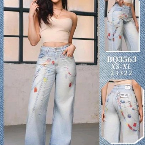 Джинсы Jeans Club (XS-XL) BQ3563 l.blue (деми) Jeans Club BQ3563 l.blue