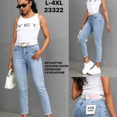 Джинсы Jeans Club (L-4XL) M1122H l.blue (деми) Jeans Club M1122H l.blue