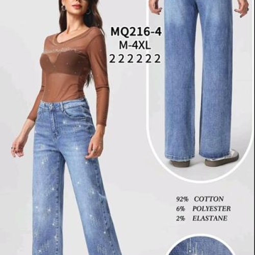 Джинсы Jeans Club (M-4XL) MQ216-4 l.blue (деми) Jeans Club MQ216-4 l.blue