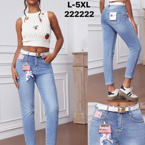 Джинсы Miss Kurry (L-5XL) M1086 l.blue (деми) Miss Kurry M1086 l.blue