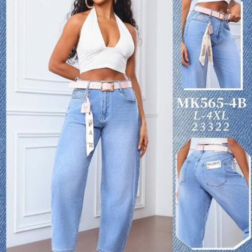 Джинсы Miss Kurry (L-4XL) MK565-4B l.blue (деми) Miss Kurry MK565-4B l.blue