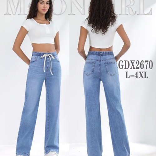 Джинсы Miss Kurry (L-4XL) GDX2670 l.blue (деми) Miss Kurry GDX2670 l.blue