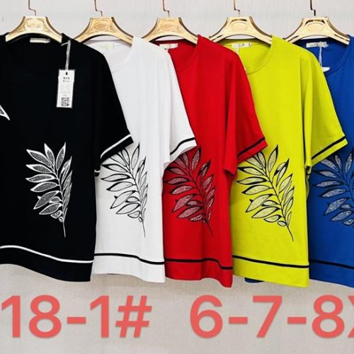 Футболка Immei (6XL-8XL) 9118-1 red (лето) Immei 9118-1 red