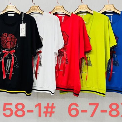 Футболка Immei (6XL-8XL) 9158-1 black (лето) Immei 9158-1 black