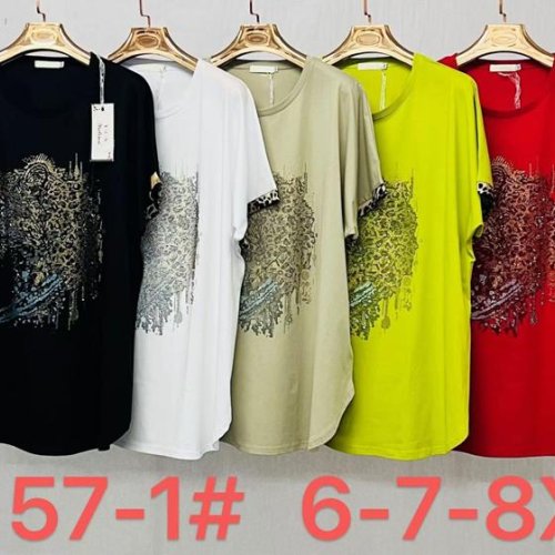 Футболка Immei (6XL-8XL) 9157-1 red (лето) Immei 9157-1 red