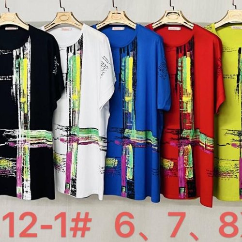 Футболка Immei (6XL-8XL) 9212-1 black (лето) Immei 9212-1 black