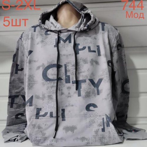 Худи Надийка (S-2XL) ND635-744 grey (деми) Надийка ND635-744 grey