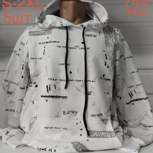 Худи Надийка (S-2XL) ND643-744 white (деми) Надийка ND643-744 white