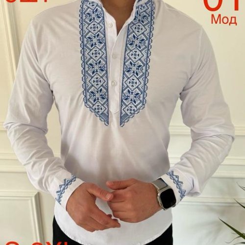 Вышиванка Надийка (S-2XL) ND663-01 white (деми) Надийка ND663-01 white