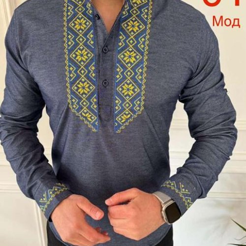 Вышиванка Надийка (S-2XL) ND665-01 grey (деми) Надийка ND665-01 grey