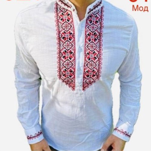 Вышиванка Надийка (S-2XL) ND669-01 white (деми) Надийка ND669-01 white