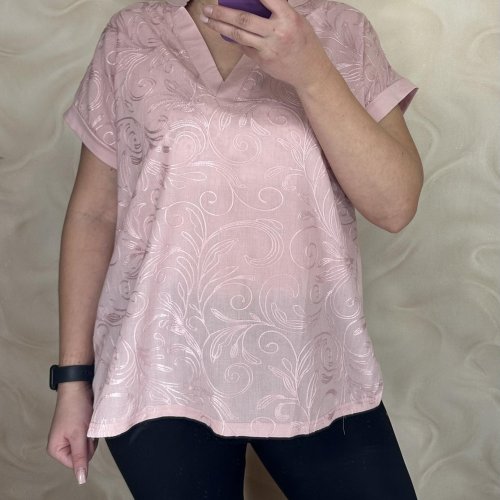 Футболка LeVisha (M-2XL) 26003 pink (лето) LeVisha 26003 pink