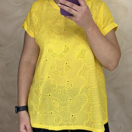 Футболка LeVisha (M-2XL) 26005 yellow (лето) LeVisha 26005 yellow